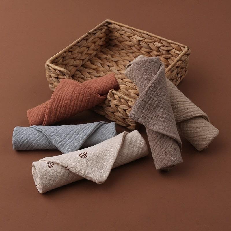 Rainbow Feeding Towel Set - Baby Burp Cloths at Louie Meets Lola