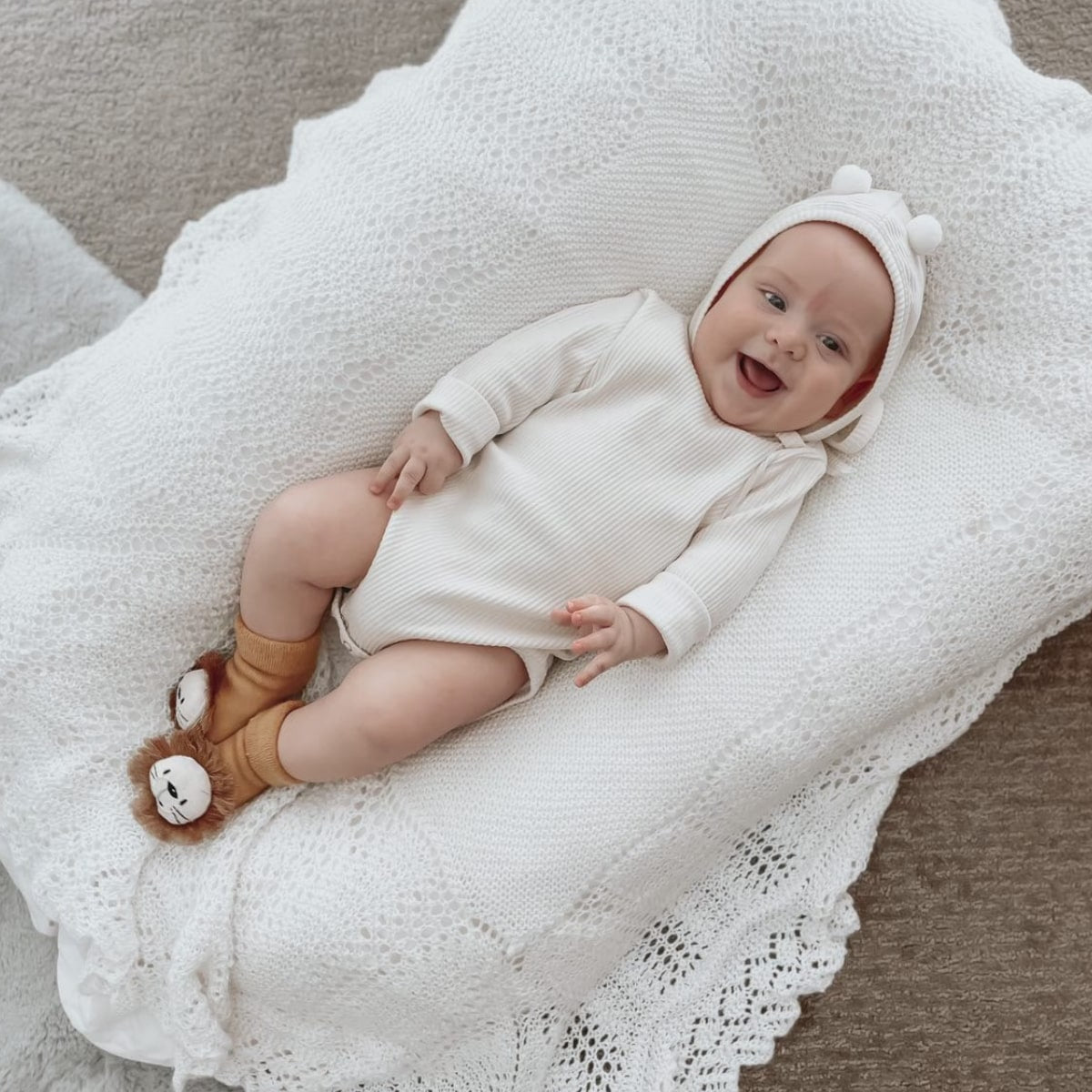 Ribbed Romper w/ Hood - Baby Rompers at Louie Meets Lola