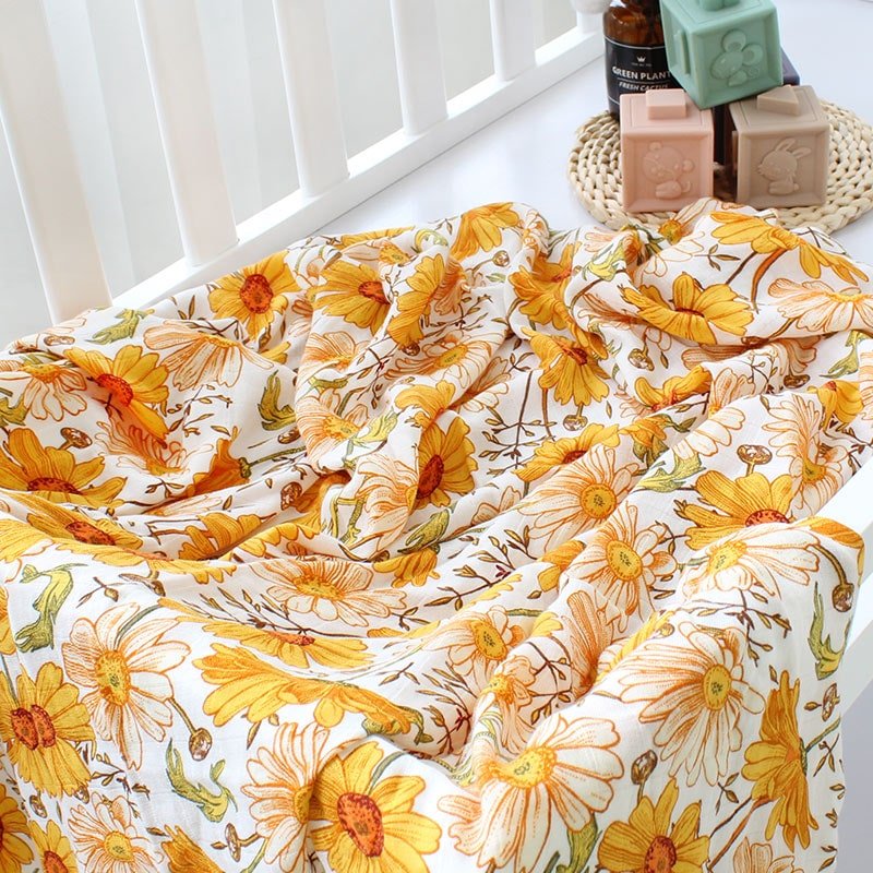 Sunflower Baby Swaddle - Baby Swaddles & Wraps at Louie Meets Lola
