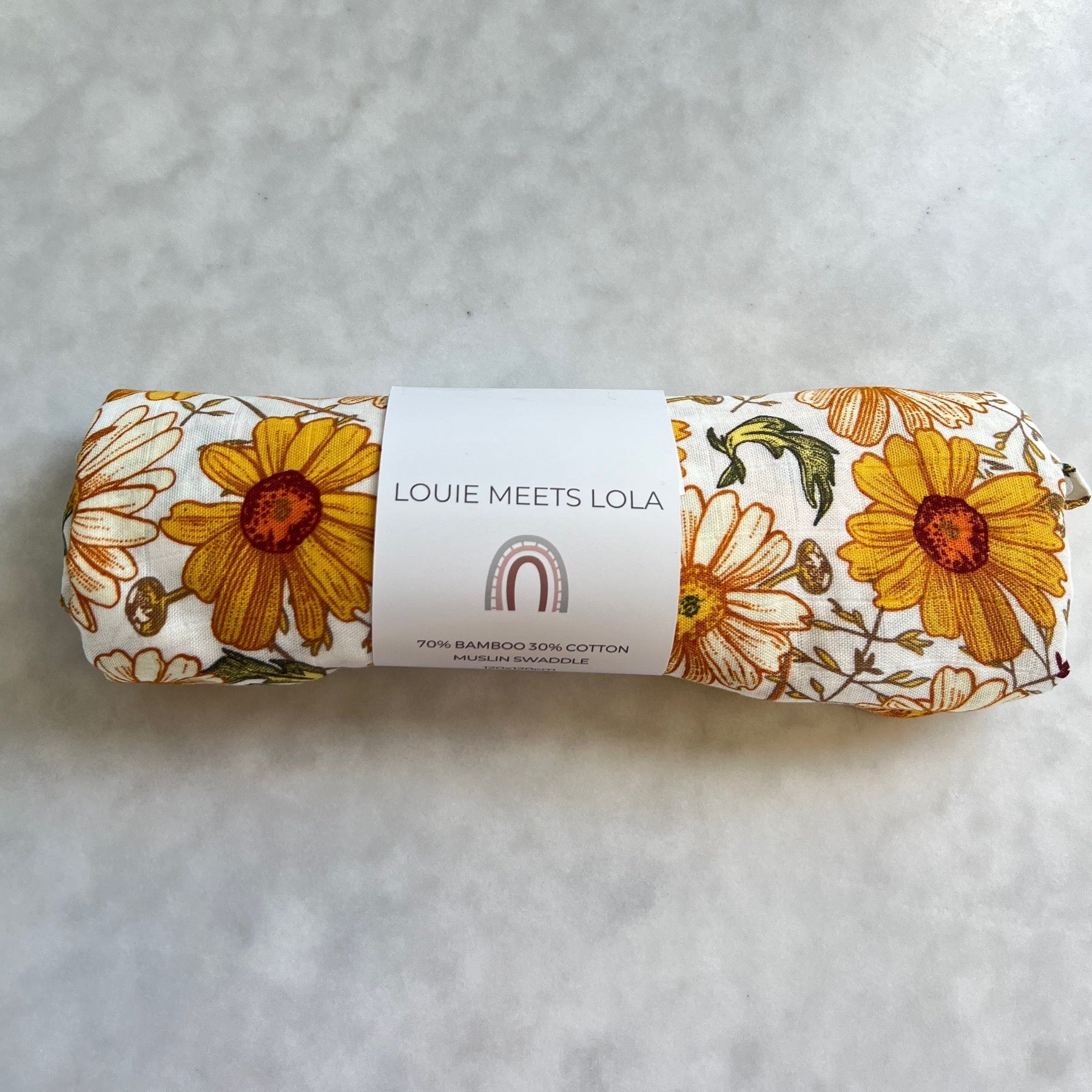 Sunflower Baby Swaddle - Baby Swaddles & Wraps at Louie Meets Lola