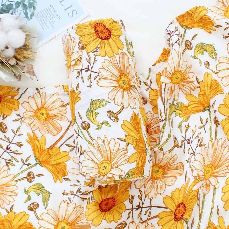 Sunflower Baby Swaddle - Baby Swaddles & Wraps at Louie Meets Lola