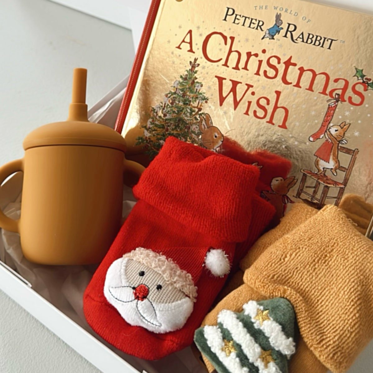 Baby First Christmas Gift Hamper - including Peter Rabbit book