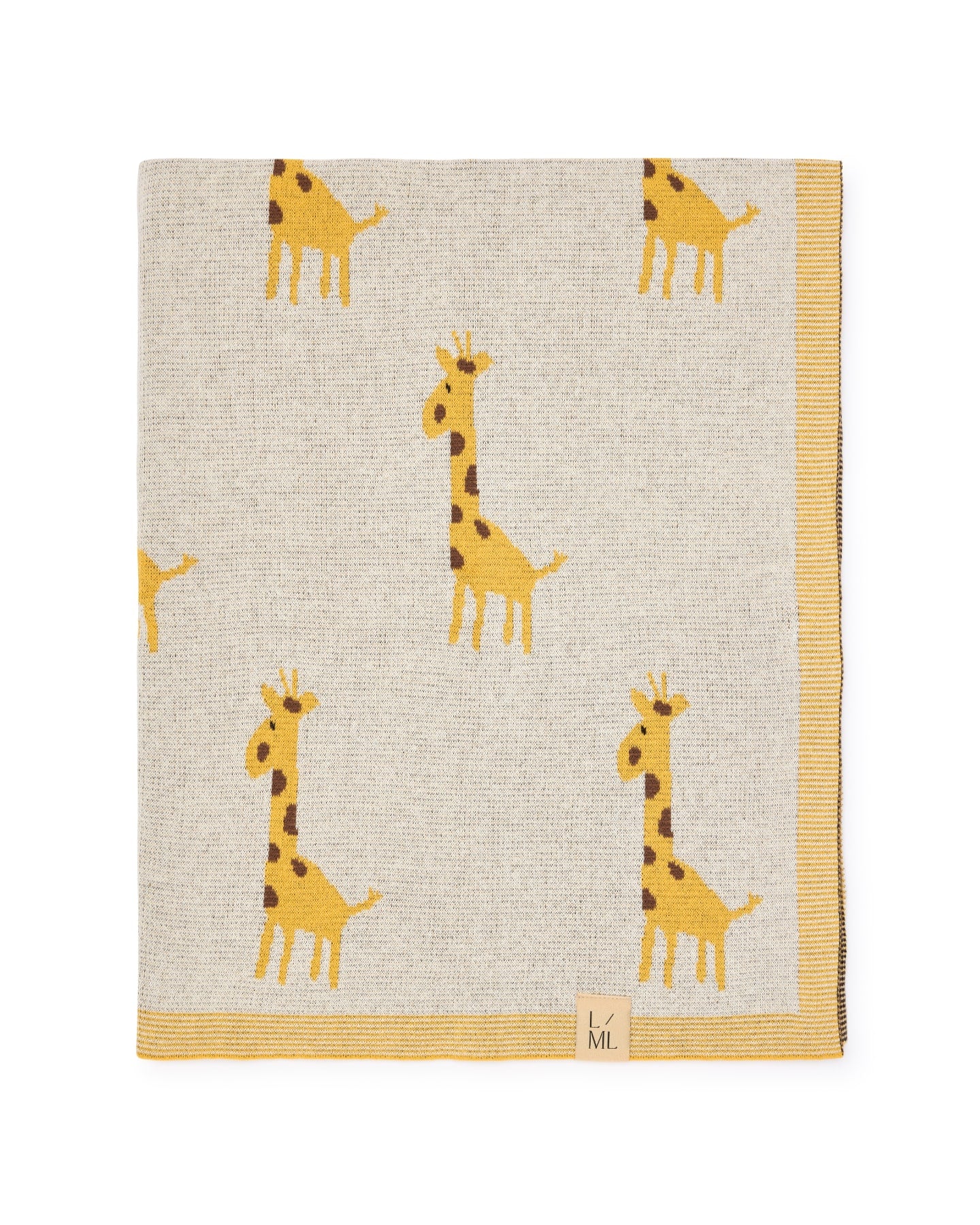 Geoff the Giraffe Blanket in Yellow - Baby Blankets at Louie Meets Lola