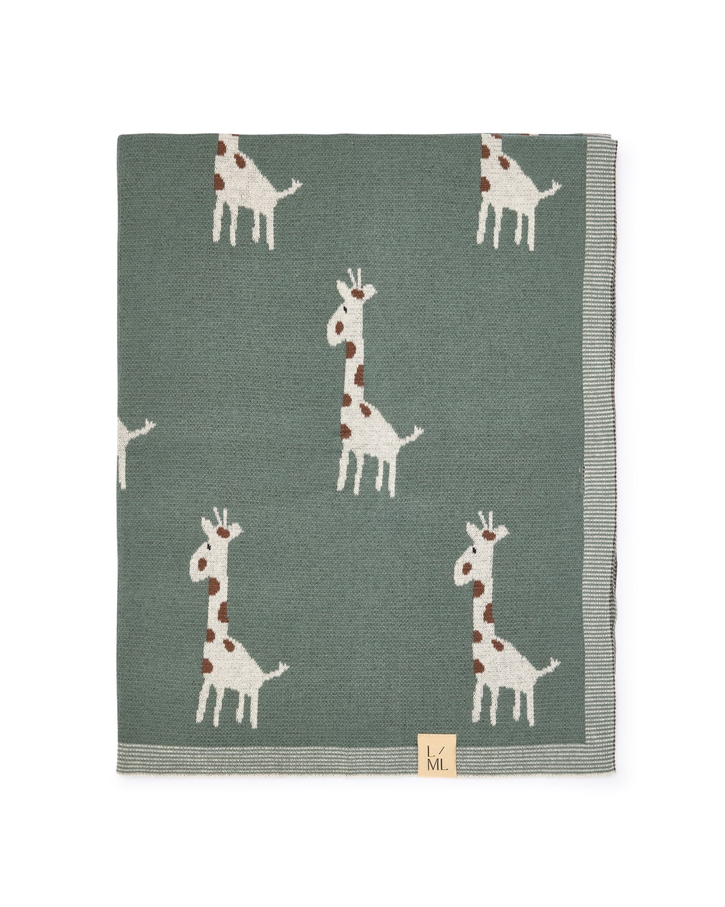 Geoff the Giraffe Blanket in Green - Baby Blankets at Louie Meets Lola