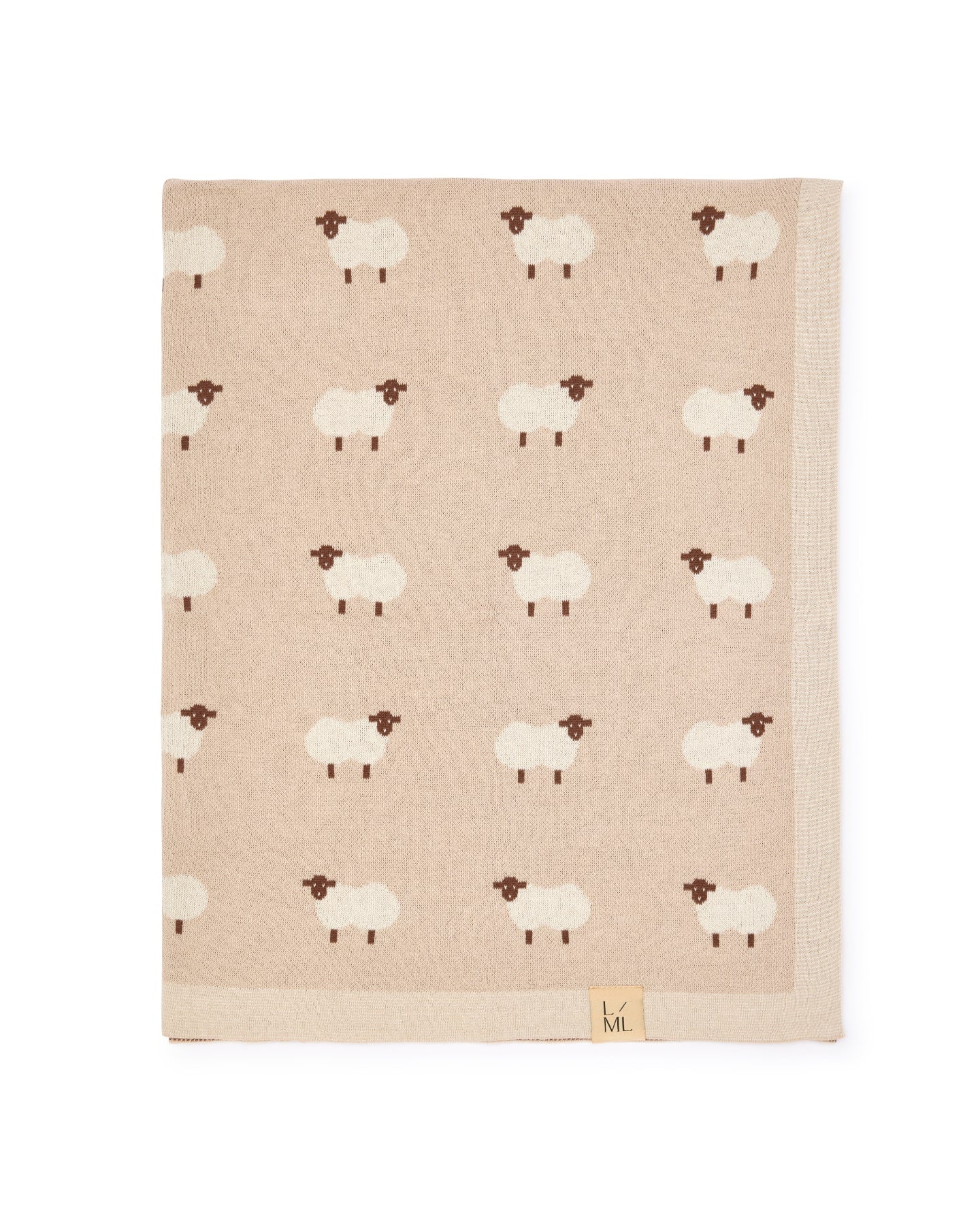 Baah Baah Blanket in Nude - Baby Blankets at Louie Meets Lola