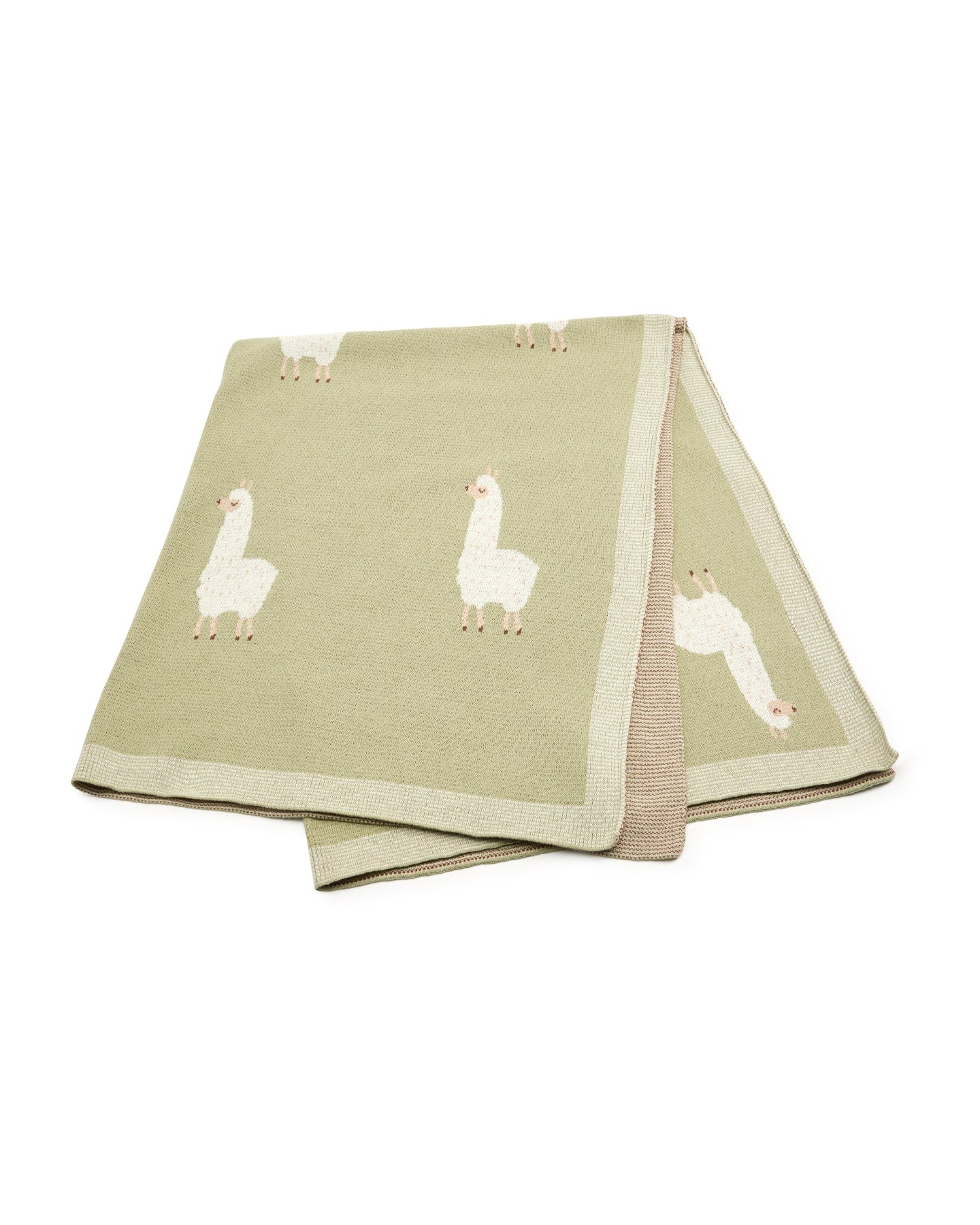 Little Llama Sage Green Blanket - Baby Blankets at Louie Meets Lola