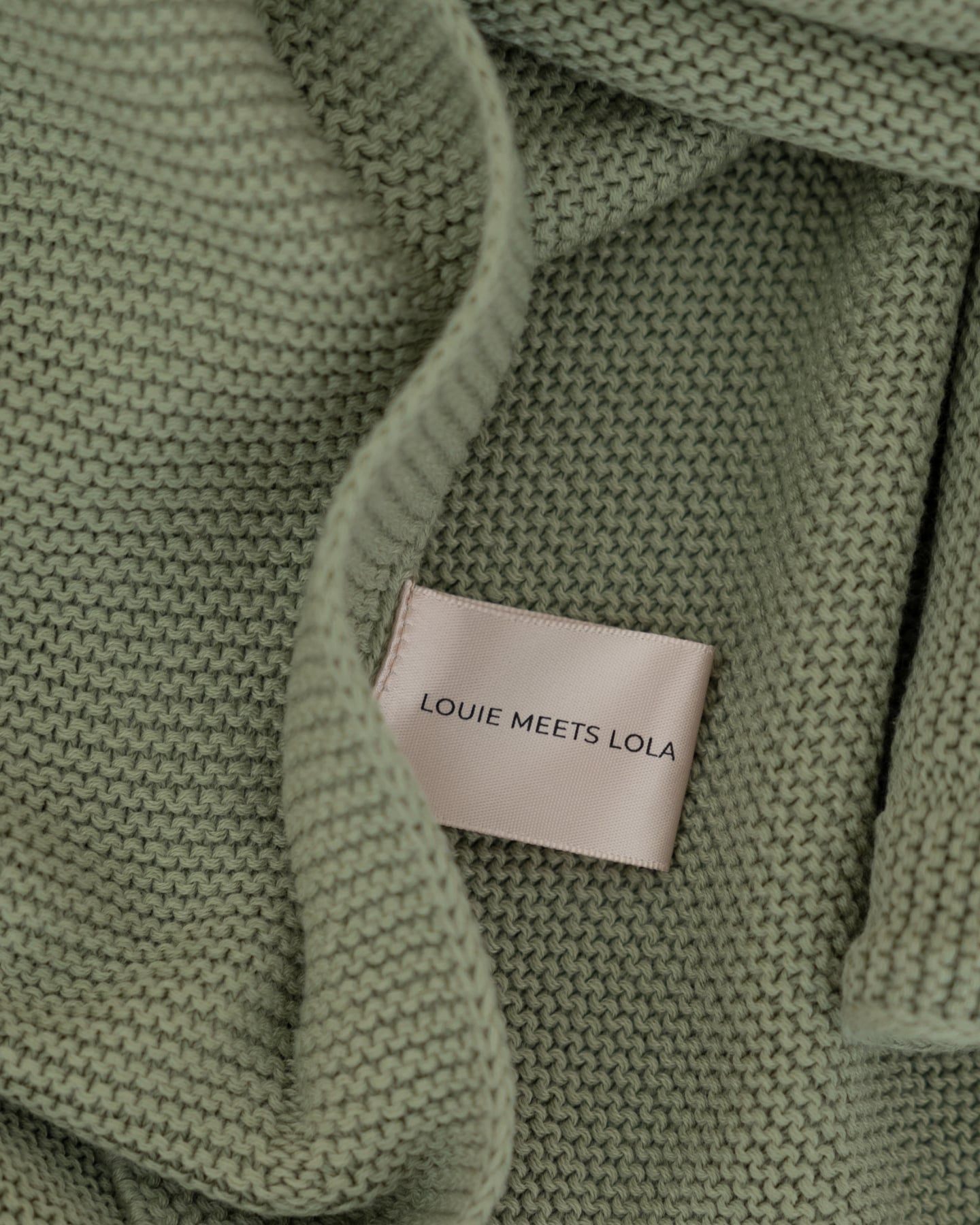 Aegean Knitted Blanket in Sage Green - Baby Blankets at Louie Meets Lola