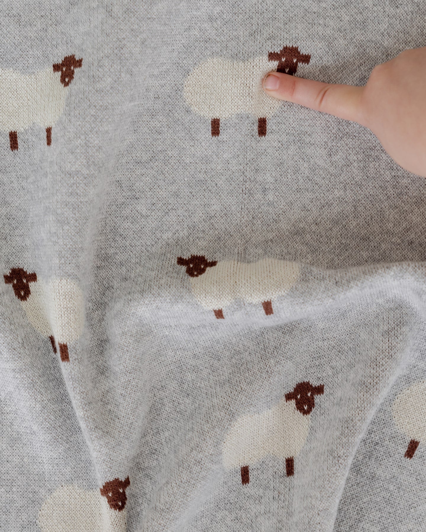 Baah Baah Blanket in Grey - Baby Blankets at Louie Meets Lola