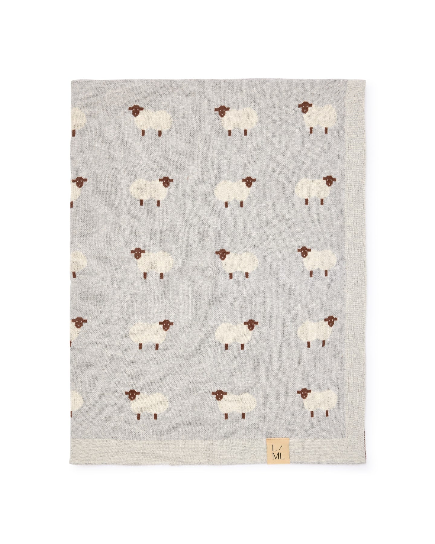 Baah Baah Blanket in Grey - Baby Blankets at Louie Meets Lola