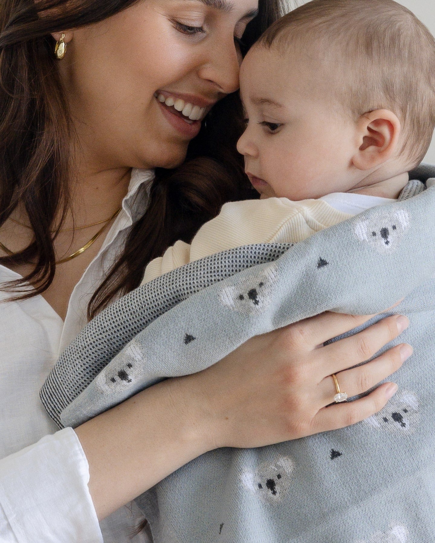 Baby Koala Blanket in Aqua - Baby Blankets at Louie Meets Lola