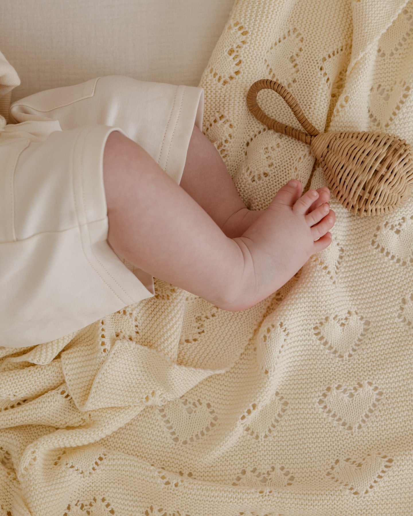 Love Blanket in Beige - Baby Blankets at Louie Meets Lola