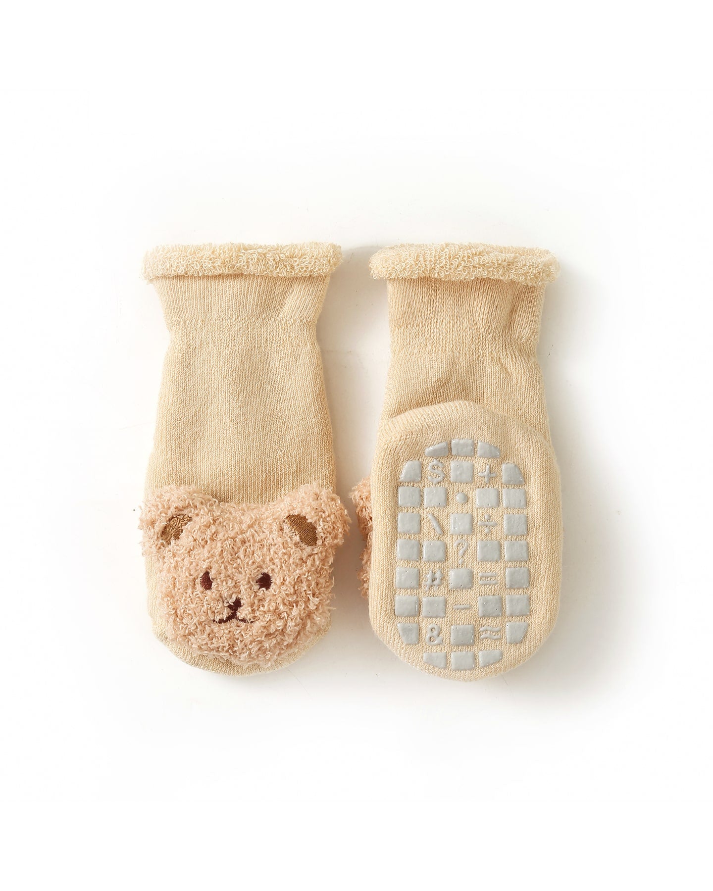 Cosy Bear Beige Socks - Baby Socks at Louie Meets Lola