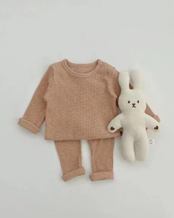 Ribbed Jumper Set - Nude - Baby Outfits at Louie Meets Lola