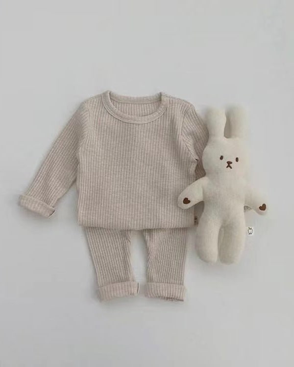 Ribbed Jumper Set - Oat - Baby Outfits at Louie Meets Lola