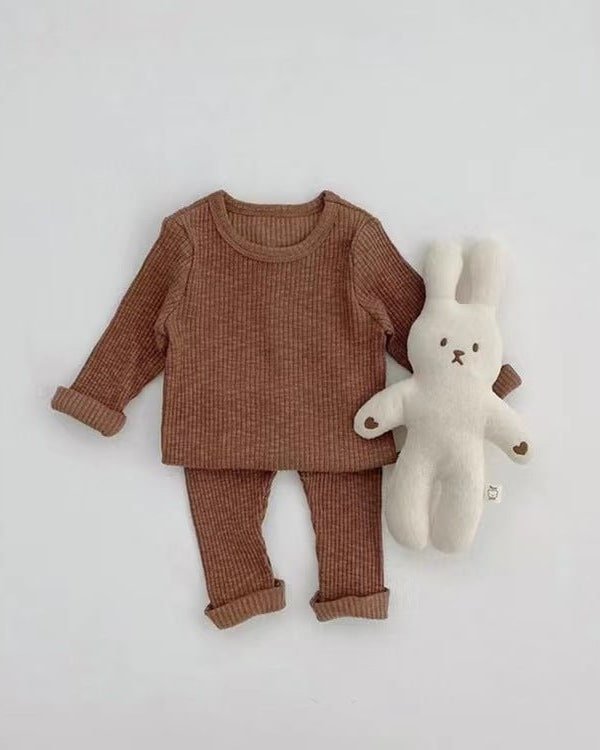 Ribbed Jumper Set - Brown - Baby Outfits at Louie Meets Lola
