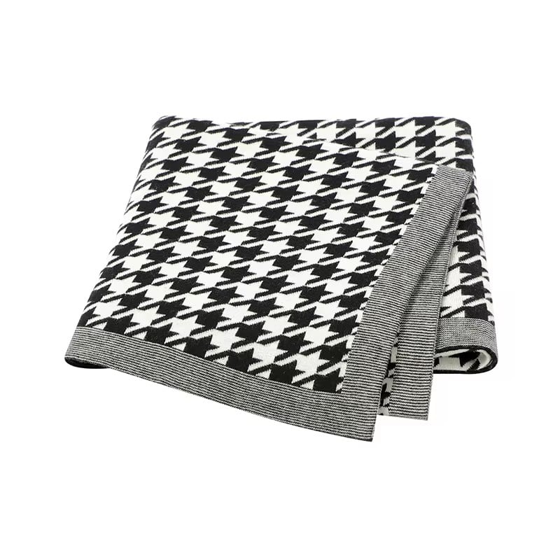 Macro Houndstooth Blanket - Baby Blankets at Louie Meets Lola