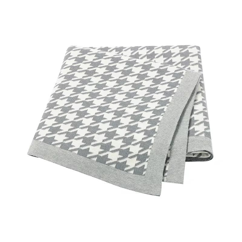 Macro Houndstooth Blanket - Baby Blankets at Louie Meets Lola