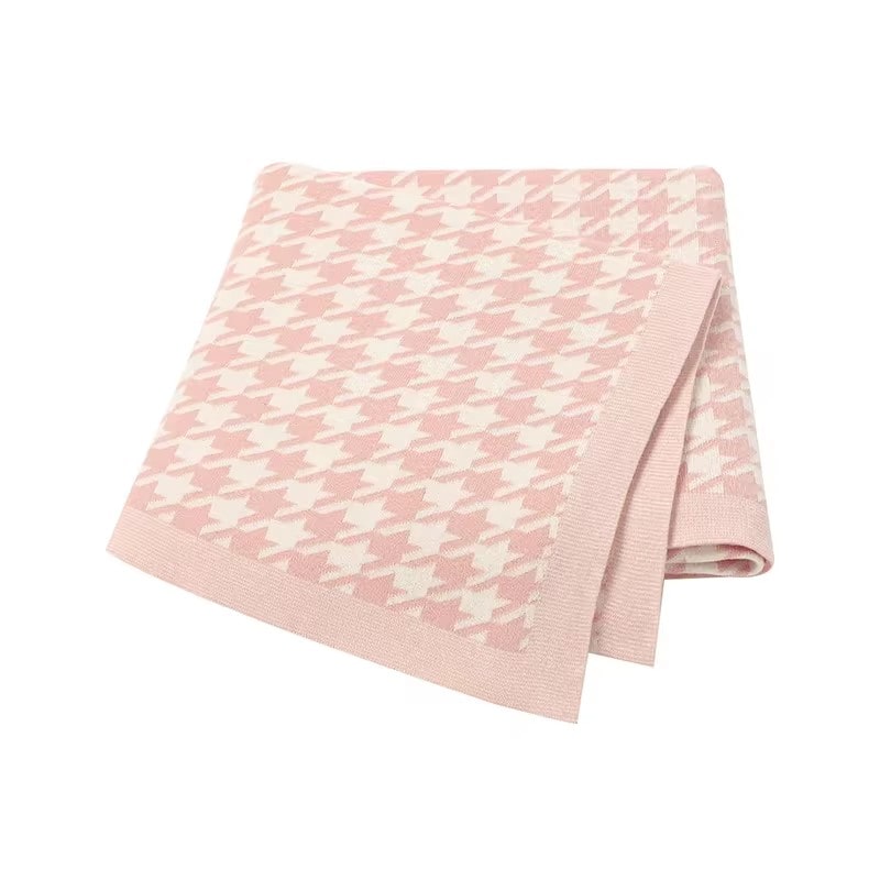 Macro Houndstooth Blanket - Baby Blankets at Louie Meets Lola