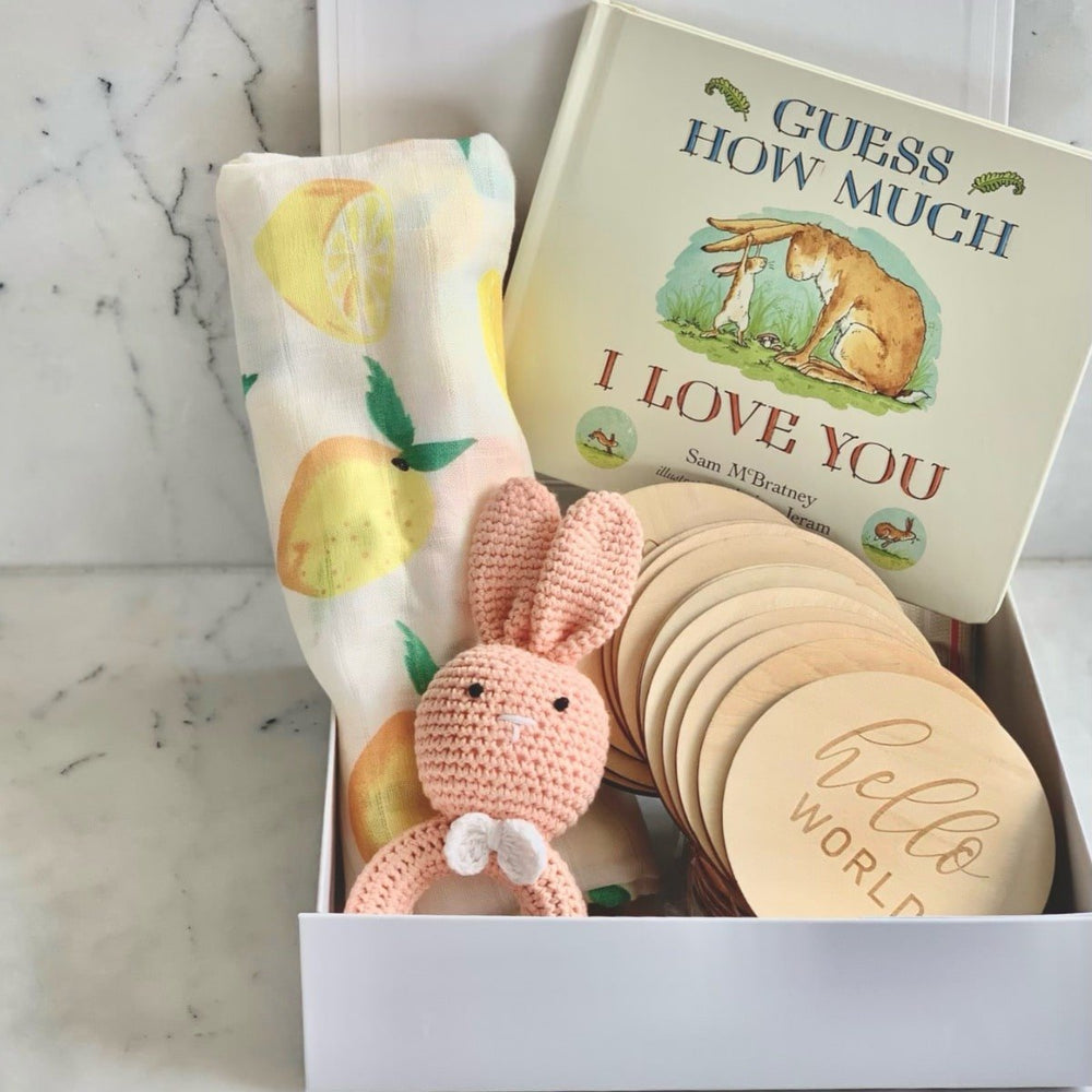 Hello World Pink Gift Hamper - Baby Hampers & Gifts at Louie Meets Lola