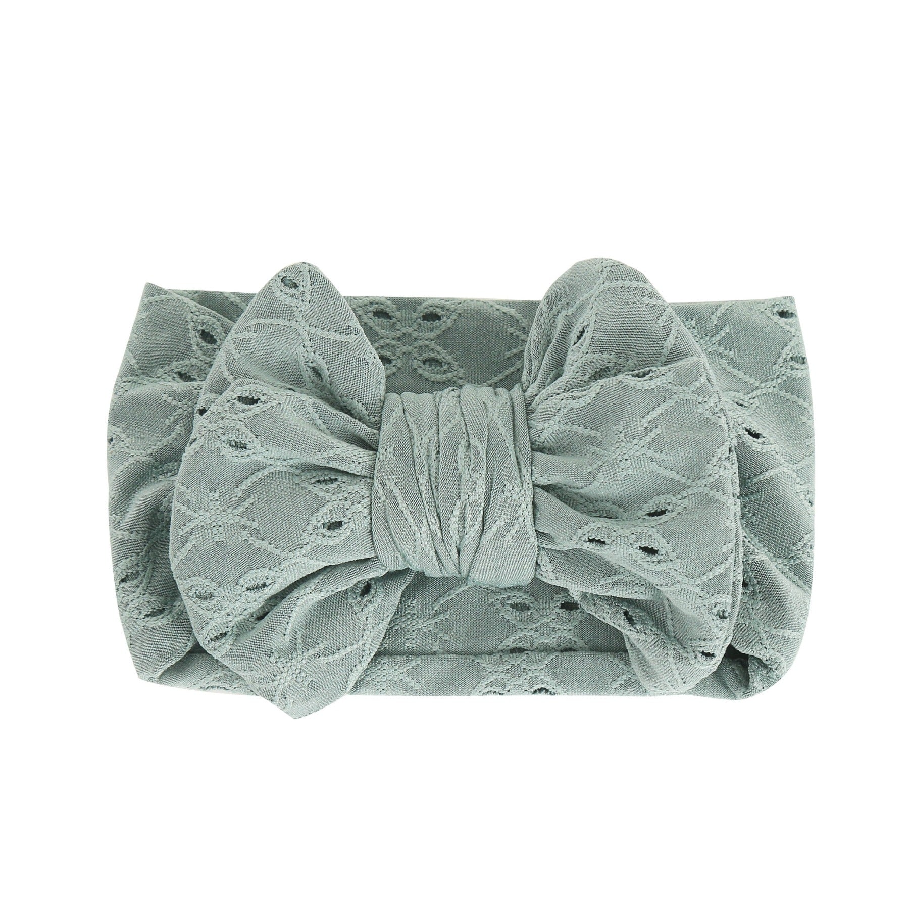 Peppermint Baby Oversized Topknot Eyelet Headband Bow - Baby Headbands at Louie Meets Lola