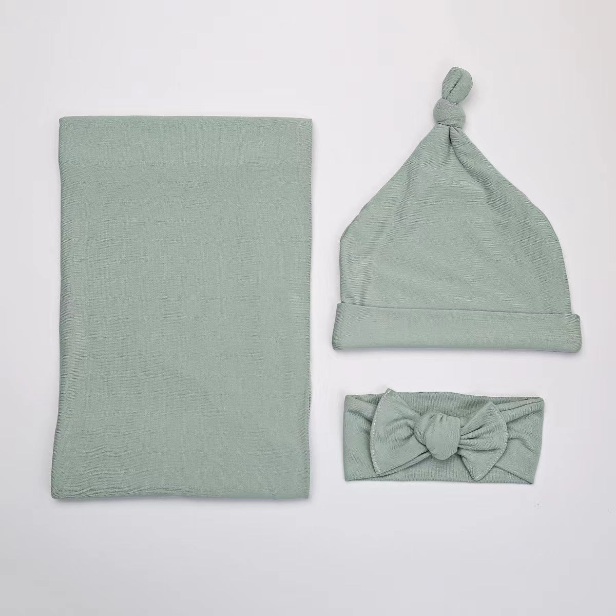 Baby Jersey Topknot Beanie - Sage - Baby Hats at Louie Meets Lola