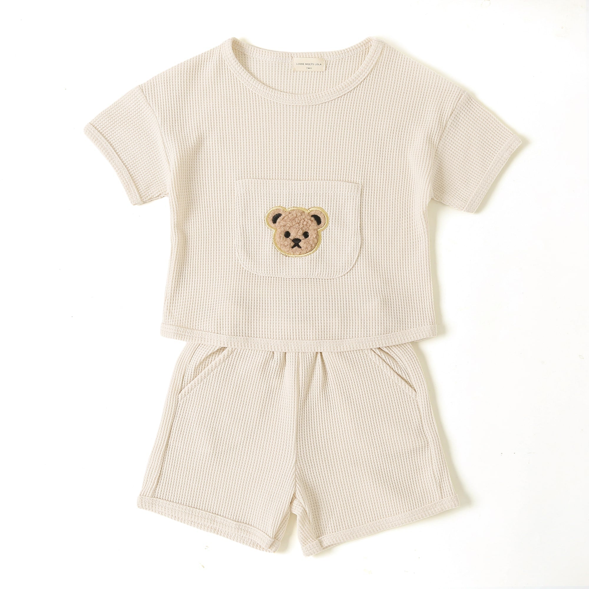 Teddy Waffle Lounge Set - Baby Outfits at Louie Meets Lola