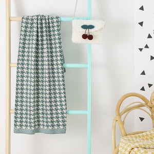 Macro Houndstooth Blanket - Baby Blankets at Louie Meets Lola