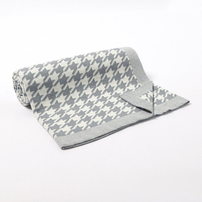 Macro Houndstooth Blanket - Buy Blankets at Louie Meets Lola