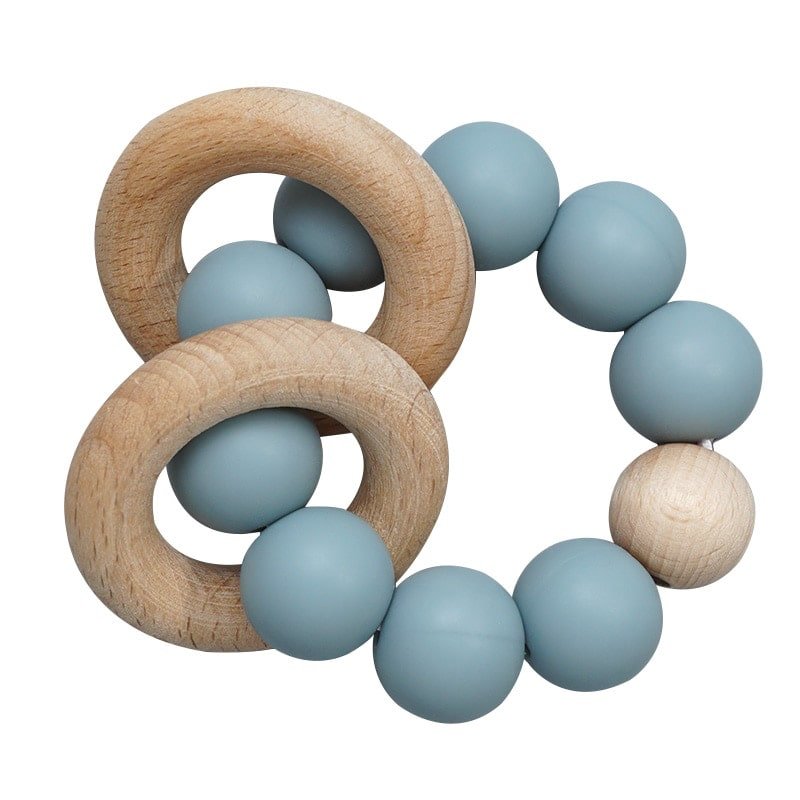 No Mess Blue Teething Ring - Baby Teethers at Louie Meets Lola