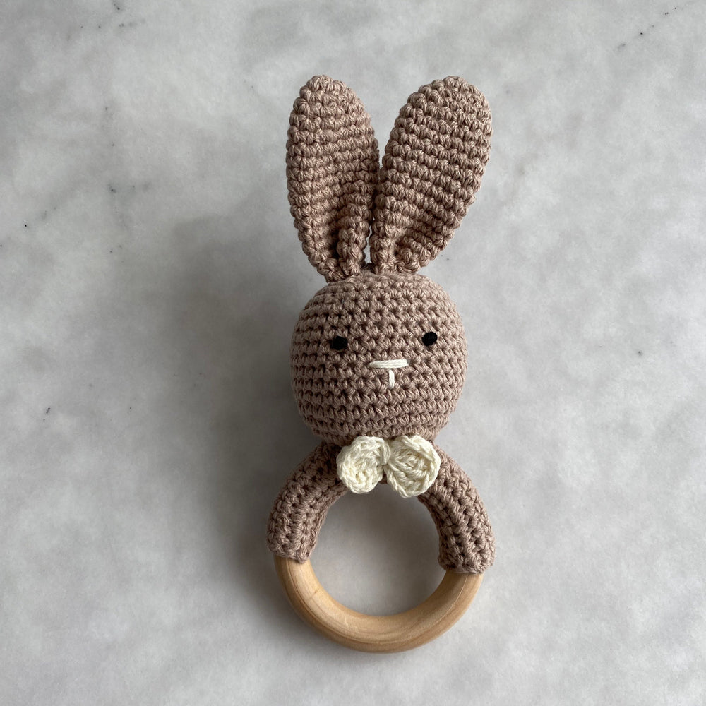 Ruby the Rabbit Crochet Rattle - Rattles at Louie Meets Lola