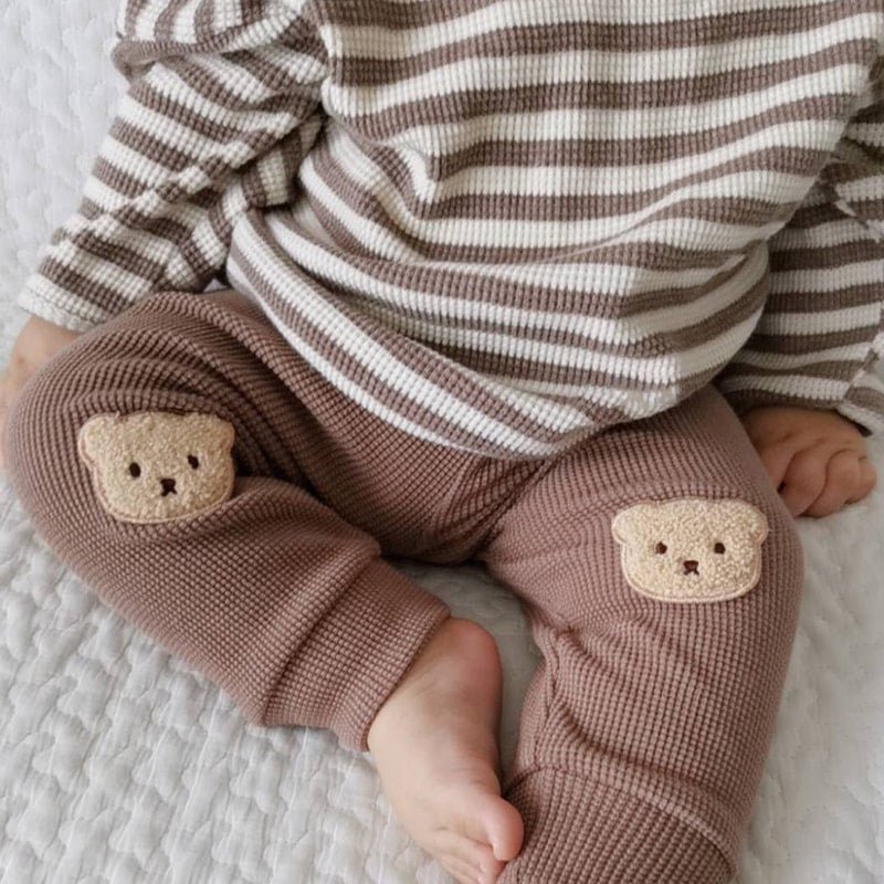 Teddy Waffle Joggers - Buy Baby & Toddler Bottoms at Louie Meets Lola
